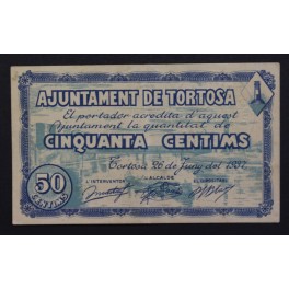 1937- TORTOSA - 50 CENTIMS - TARRAGONA - BILLETE