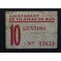 1937- VILASSAR MAR - 10 CENTIMS - BARCELONA 