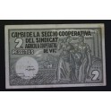 1937-COOPERATIVA AGRICOLA- VIC-2 PESETAS 
