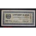 1937- SITGES -50 CENTIMS - BARCELONA - BILLETE
