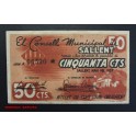 1937- SALLENT -50 CENTIMS - BARCELONA - BILLETE