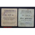 1937- VILATORTA -2 BILLETES - BARCELONA - 50 CENTIMS - 1 PESETA
