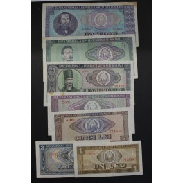 1966- RUMANIA -LEI - 7 BILLETES -COLECCION COMPLETA