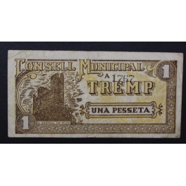 1937- TREMP - 1 PESETA - LLEIDA - BILLETE