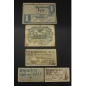 1937- VALLS -5 BILLETES -TARRAGONA- CENTIMS -PESETA