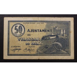 1937- VILASSAR DE DALT - 50 CENTIMOS - BARCELONA 