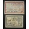 1937- VILANOVA LA GELTRU - 2 BILLETES - BARCELONA - 25 CENTIMOS - 1 PESETA 