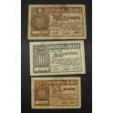 1937- VILABOI - 3 BILLETES - BARCELONA - 25-50 CENTIMOS - 1 PESETA 