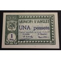 1937- ANGLES- GIRONA - 1 PESETA - BILLETE