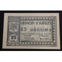 1937- ANGLES- GIRONA - 25 CENTIMOS - BILLETE