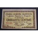 1937- AMPOSTA - 50 CENTIMS - TARRAGONA