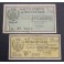 1937- BANYOLES - 2 BILLETES - GIRONA - 25 CENTIMS -1 PESETA