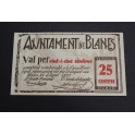 1937- BLANES - 25 CENTIMOS - GIRONA - BILLETE