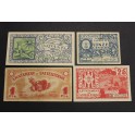 1937- CASTELLTERSOL- 4 BILLETES - BARCELONA - 15-25-50 CENTIMOS - 1 PESETA