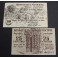1937- CALDES DE MONTBUI- 2 BILLETES- BARCELONA - 25 - 50 CENTIMOS 