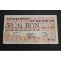 1938- BALAGUER - 50 CENTIMOS - LLEIDA - BILLETE