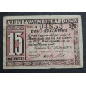 1937- CARDONA - 15 CENTIMOS- BARCELONA - BILLETE 