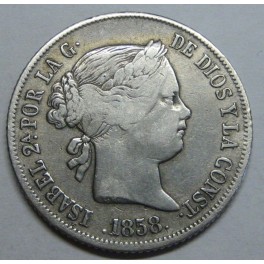 1858 - MADRID - 4 REALES - ISABEL II - SPAIN