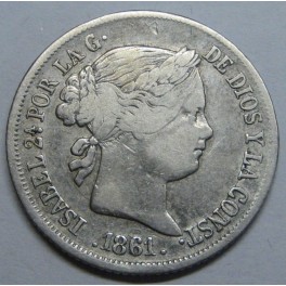 1861 - MADRID - 4 REALES - ISABEL II - SPAIN