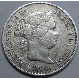 1864 - MADRID - 4 REALES - ISABEL II - SPAIN