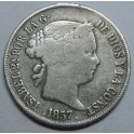 1857 - BARCELONA - 4 REALES - ISABEL II - SPAIN