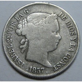 1857 - BARCELONA - 4 REALES - ISABEL II - SPAIN