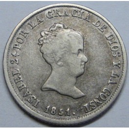 1851 - SEVILLA - 2 REALES - ISABEL II - SPAIN