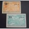 1937- CERVIA DE TER - 2 BILLETES - GIRONA - 25-50 CENTIMOS