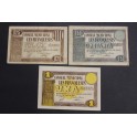 1937- FRANQUESES - 3 BILLETES - BARCELONA - 25-50 CENTIMOS - 1 PESETA