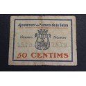 1937- FARNERS de la SELVA - 50 CENTIMOS - GIRONA - BILLETE
