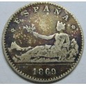 1869 - 50 CENTIMOS- PLATA-ESPA&Ntilde;A -1&ordf; REPUBLICA