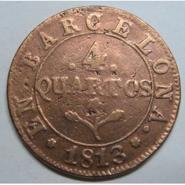 1813- ACU&Ntilde;ACIONES EN  BARCELONA - 4 CUARTOS 