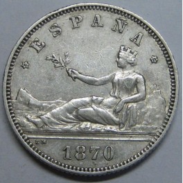 1870 * 18-  73 . 2 PESETAS - PRIMERA REPUBLICA