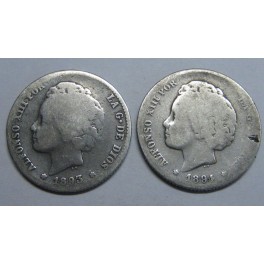 1893/1894 - 1 PESETA - ALFONSO XIII - PLATA