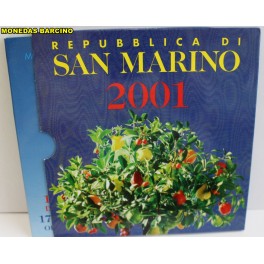 2001- SAN MARINO - LIRAS - 8 MONEDAS -BLISTER