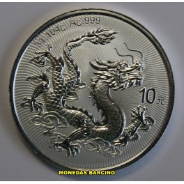2026- DRAGON - 10 YUAN - CHINA - ONZA - PLATA