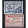 1937- GLEVINYOL  DE TER - 2 BILLETES - BARCELONA - 50 CENTIMOS - 1 PESETA