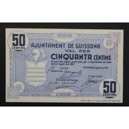 1937- GUISSONA - 50 CENTIMOS - LLEIDA - BILLETE