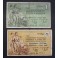 1937- HOSTOLES- 2 BILLETES - GIRONA - 50 CENTIMOS - 1 PESETA