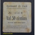 1937- LLU&Ccedil;A - 50 CENTIMOS - BARCELONA  - BILLETE