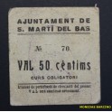 1937- MARTI DEL BAS - 50 CENTIMOS - BARCELONA  - BILLETE
