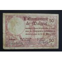 1937- MALGRAT - 50 CENTIMOS - BARCELONA - BILLETE
