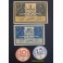 1937- MANRESA- 4 BILLETES - BARCELONA-  CENTIMOS - 1 PESETA
