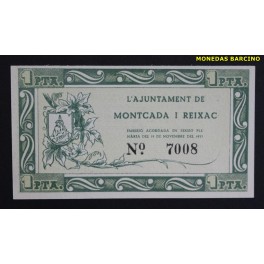 1937- MONTCADA I REIXAC - 1 PESETA - BARCELONA - BILLETE