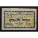 1937- MONTBLANC - 50 CENTIMS - TARRAGONA - BILLETE