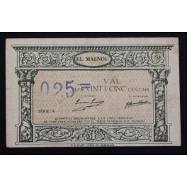 1937- MASNOU - 25 CENTIMS - BARCELONA - BILLETE