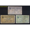 1937- ORISTA- 3 BILLETES - BARCELONA- 25-50 CENTIMOS - 1 PESETA