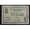 1937- OGASSA - 1 PESETA - GIRONA 
