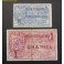 1937- AINSA - 2 BILLETES - HUESCA - 25 CENTIMOS - 1 PESETA