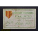 1937- RIUDARENE - 25 CENTIMOS - GIRONA